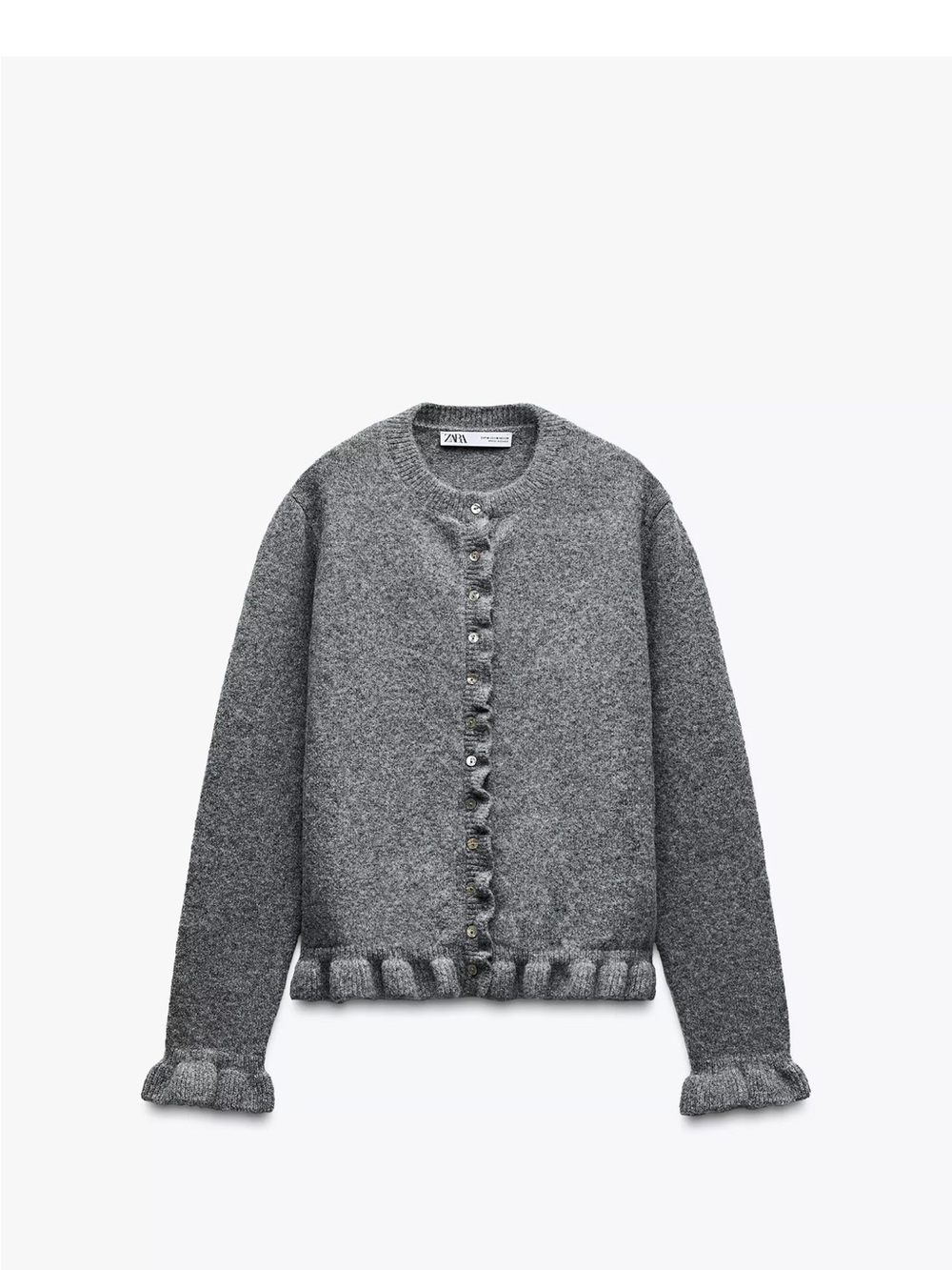 Zara Ruffled Knit Cardigan